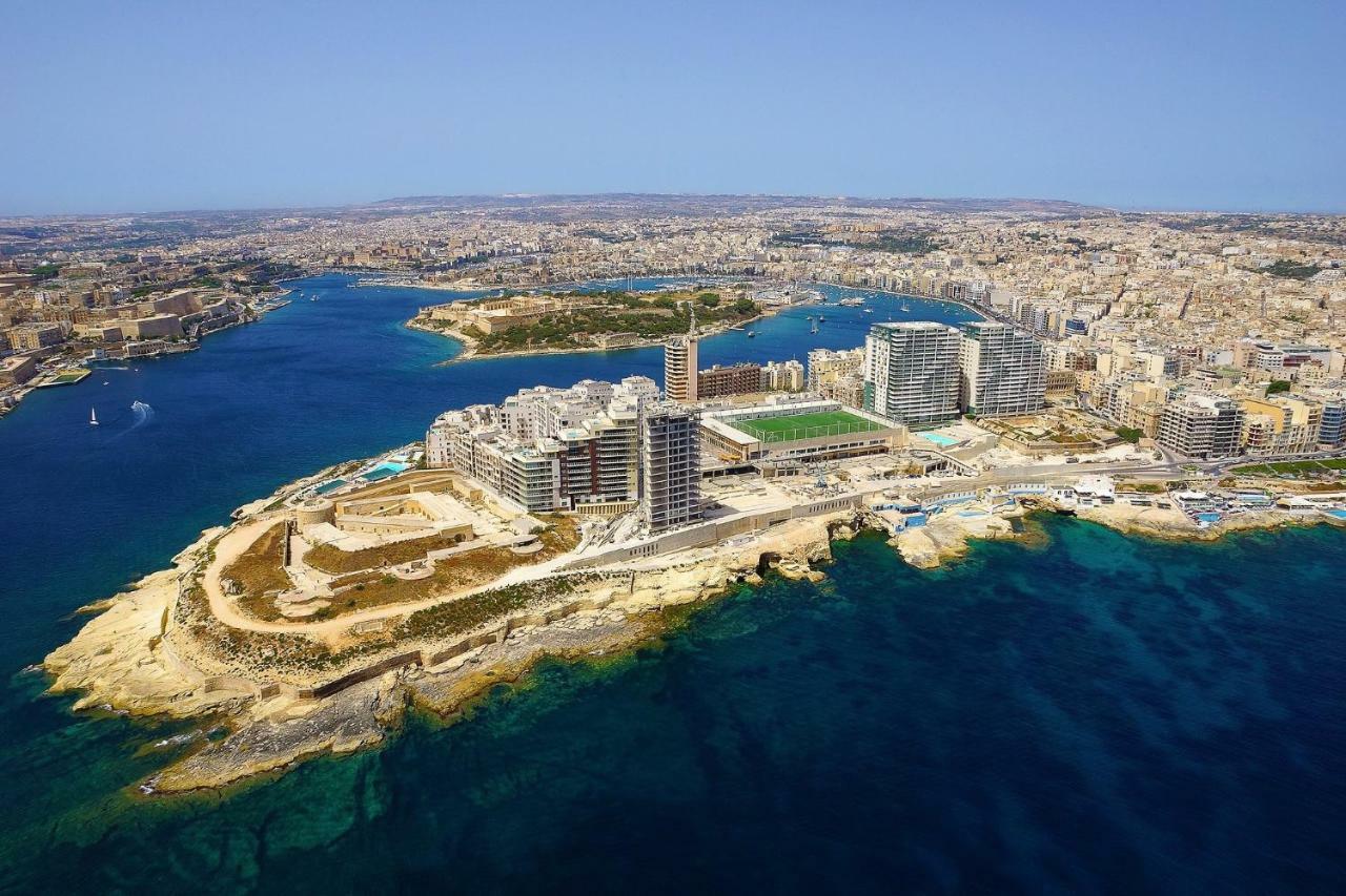 Contemporary, Luxury Apartment With Valletta And Harbour Views Sliema Exterior foto